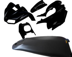 Kotflügel Verkleidung für Kawasaki KFX 700 schwarz matt Plastik KIT