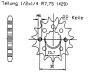 Honda 70 CRF F-4,5,6,7,8,904-09 Ritzel vorne 15 Zähne