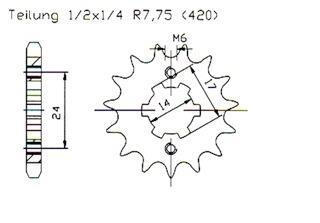 Ritzel vorne 11 Zähne für Aprilia RS 50 06-09