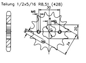 Daelim 125 VL Daystar (80 kmh Version)00-07 Ritzel vorne...