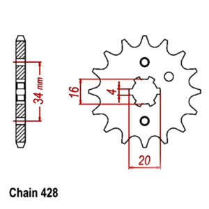 Ritzel vorne 14 Zähne für Yamaha RD 125 A/B/C...