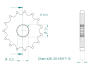 Ritzel vorne 14 Zähne für Suzuki 125 GN NF41A 92-98