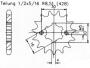 Yamaha 125 TT-R 5 HPP02-04 Ritzel vorne 13 Zähne
