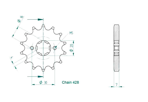 Ritzel Z.14 für Yamaha YBR 125 Bj. 07-13