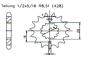 Ritzel vorne 16 Zähne für Yamaha 125 XVS Drag Star 5JX00-04