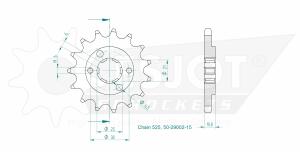 Ritzel vorne 16 Zähne für Suzuki 600 GSX-R...