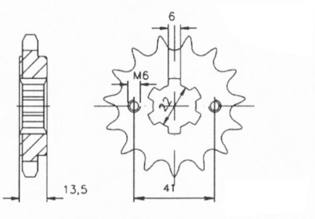 Honda 600 NV C-J (PC21-100) PC21 Japan Ritzel vorne 16 Zähne