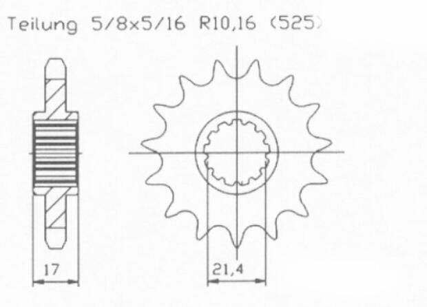 Ritzel Z.15 für Honda 400 CB F,FK 1991-1991