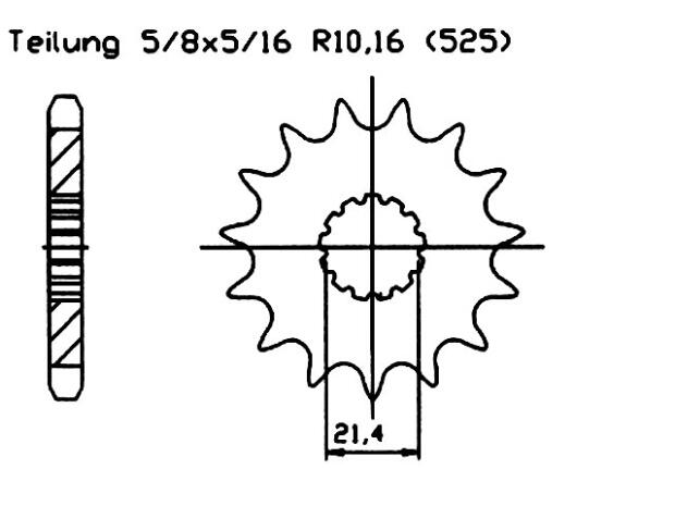 Suzuki 750 GSX-R WW,X Fuel Injection DRAD98-99 Ritzel vorne 16 Zähne
