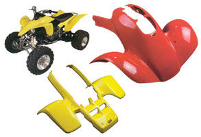 Vordere Kotflügel Quad ATV gelb Suzuki  LT160...