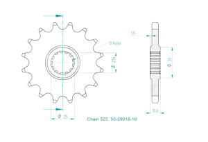 Yamaha 600 YZF-R6 13SL/N06-11 Ritzel vorne 16 Zähne