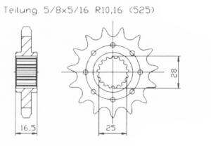 KTM 950 LC8 Supermoto 06-09 front sprocket 17 teeth