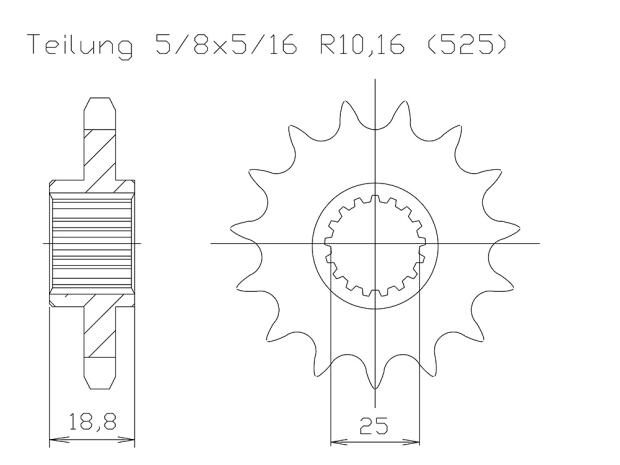 Ritzel Z.20 für BMW 800 F800R 10,5mm Befestigungslöcher 2009-2014