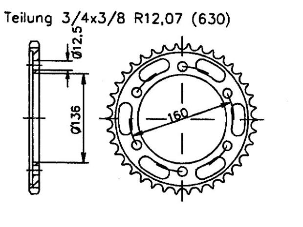 Kawasaki 750 Z H1-H3, LTD80-82 Ritzel vorne 13 Zähne