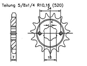 Honda 250 CD U88-94 Ritzel vorne 14 Zähne