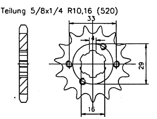 Suzuki 185 TF81- Ritzel vorne 12 Zähne