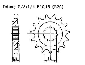 Polaris 400 Trail Blazer 2 x 403 Ritzel vorne 13 Zähne