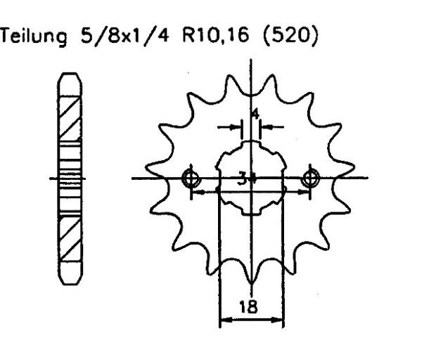 Honda 250 XR RE,RF84-85 Ritzel vorne 13 Zähne
