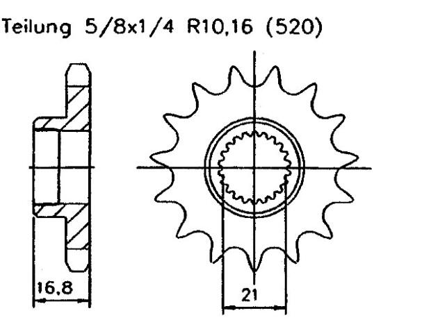 Yamaha 600 XJ N 4KF598-00 Ritzel vorne 16 Zähne