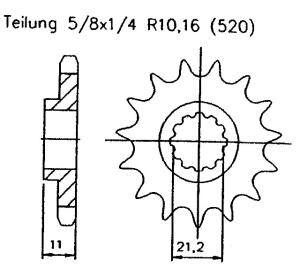 Husqvarna 610 TC & USA1998 Ritzel vorne 13 Zähne