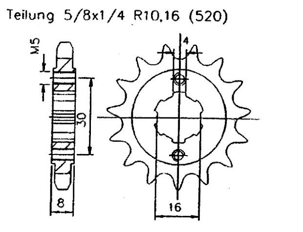 Cagiva 125 WMX 89-92 front sprocket 12 teeth